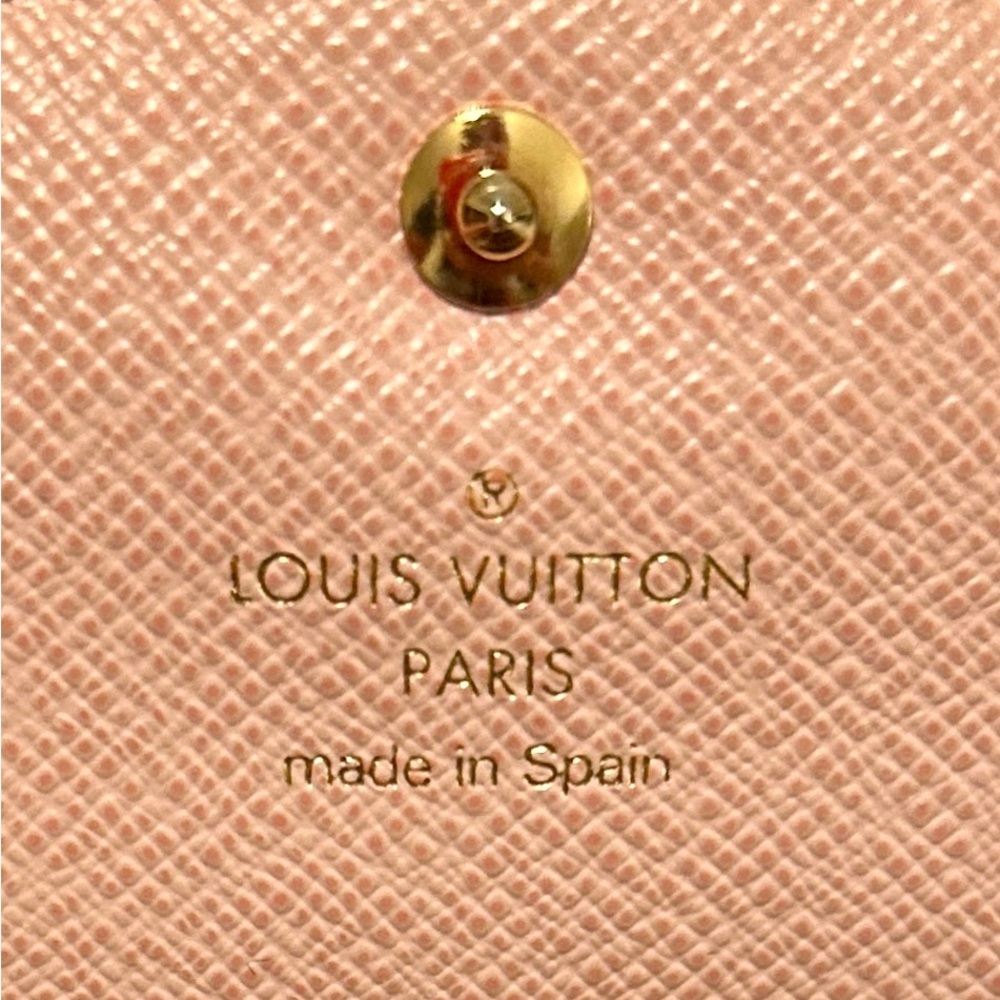 SOLD! ❌ Louis Vuitton Brown Damier Caissa Wallet With Pink Interior & Dust Bag - Picture 9 of 16